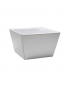 Preview: Präsent-Kartonkorb weiss Struktur glänzend klein 9x9 bzw. 11,8x11,8cm, H=7,5cm
